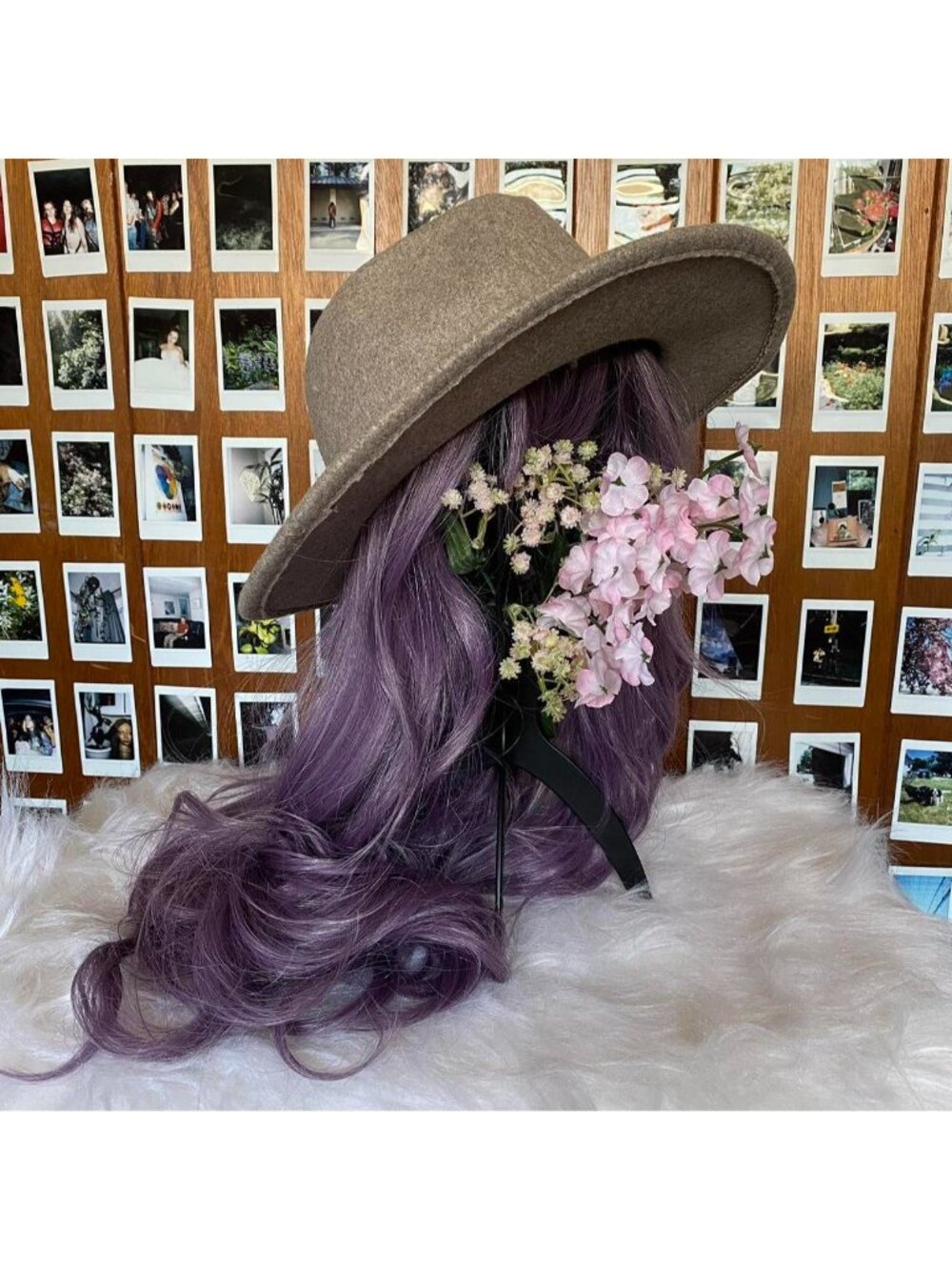 Grey Wool Blend Panama Hat